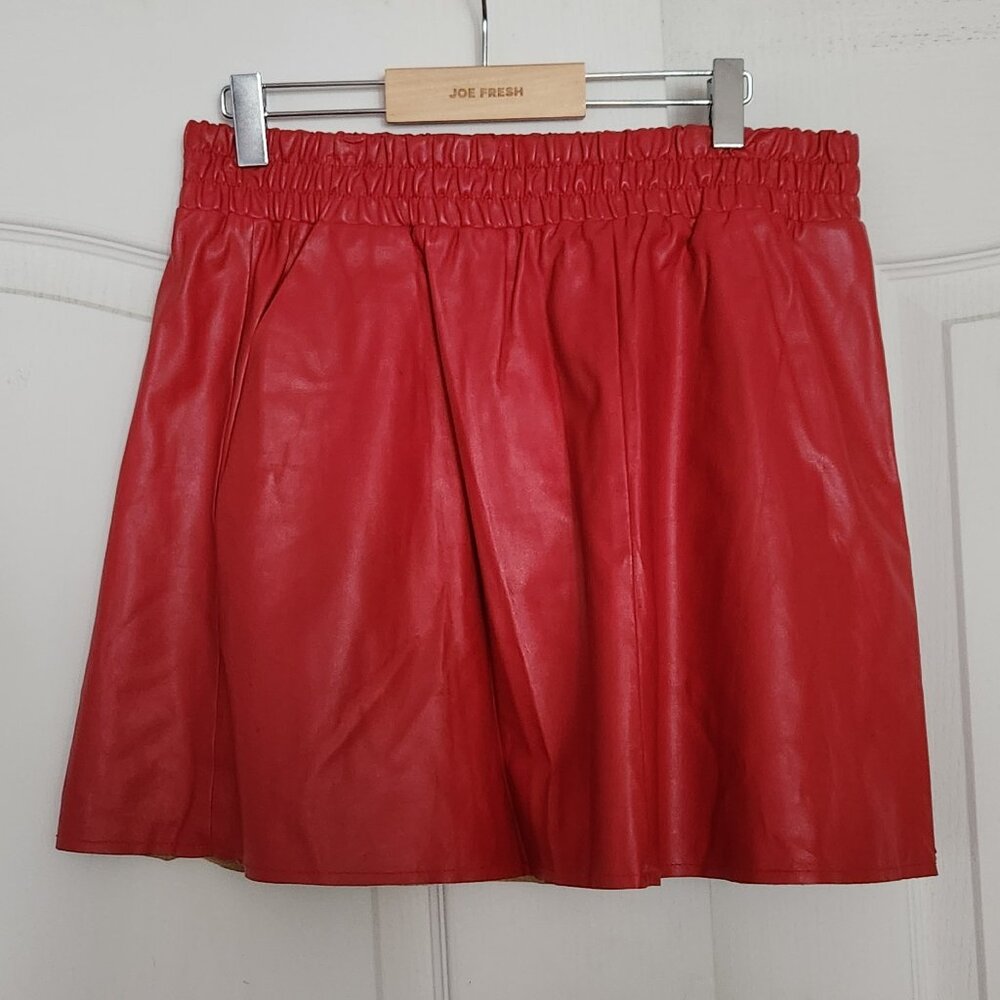 BCBG Faux Leather Party Skirt - Size M